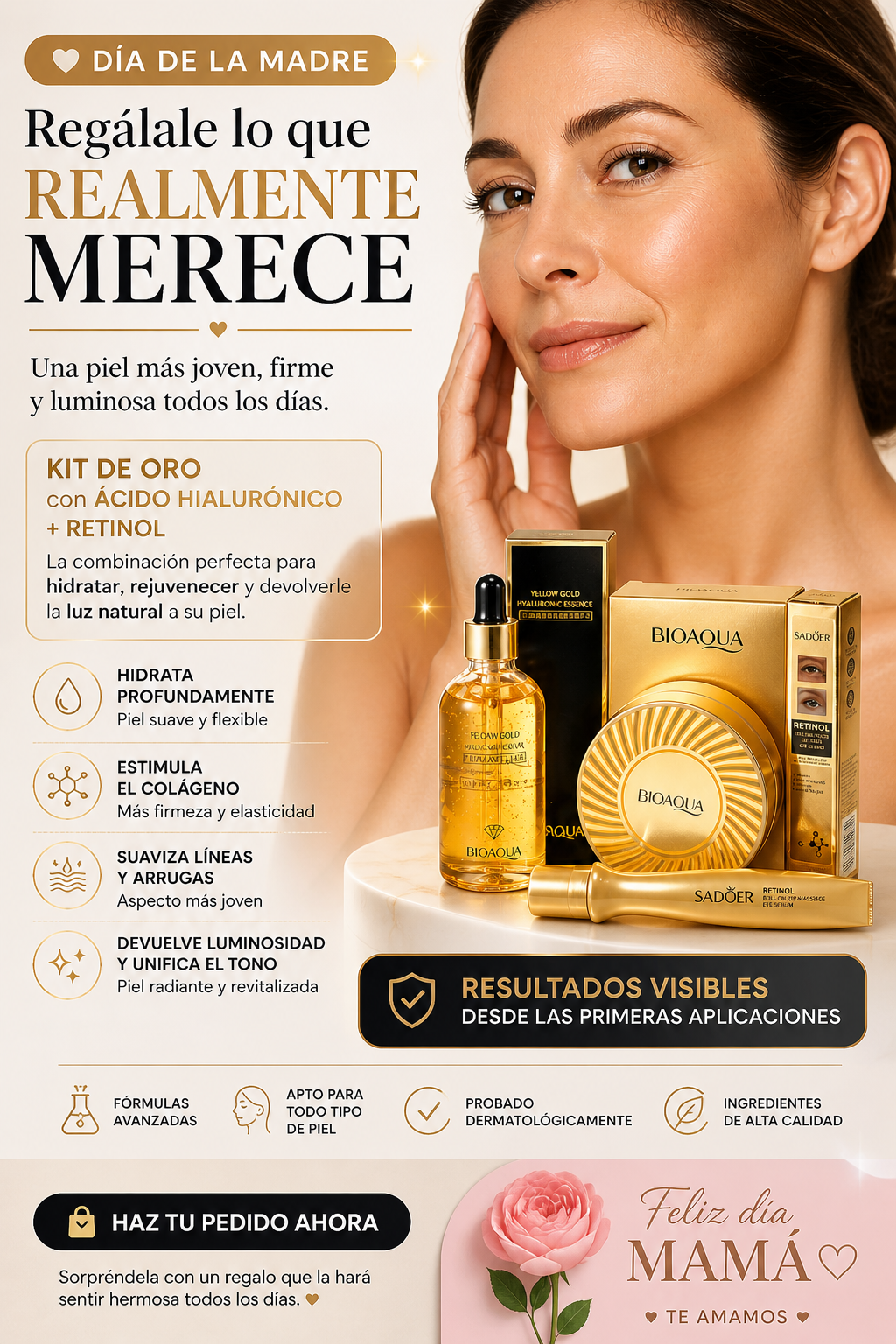 Kit De Oro Anti Edad Con Caja